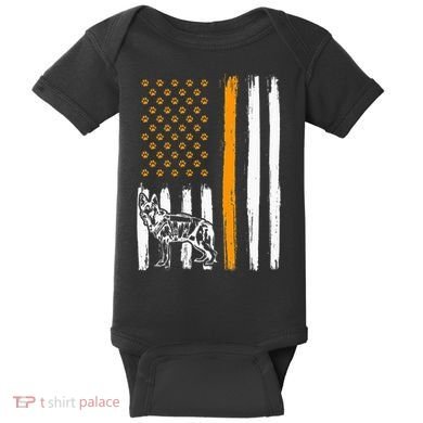 Thin Orange Line Dog Handler SAR K9 Search And Rescue Baby Bodysuit