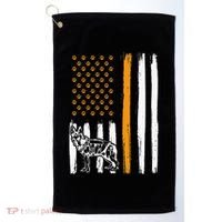 Thin Orange Line Dog Handler SAR K9 Search And Rescue Golf Towel thumb 0