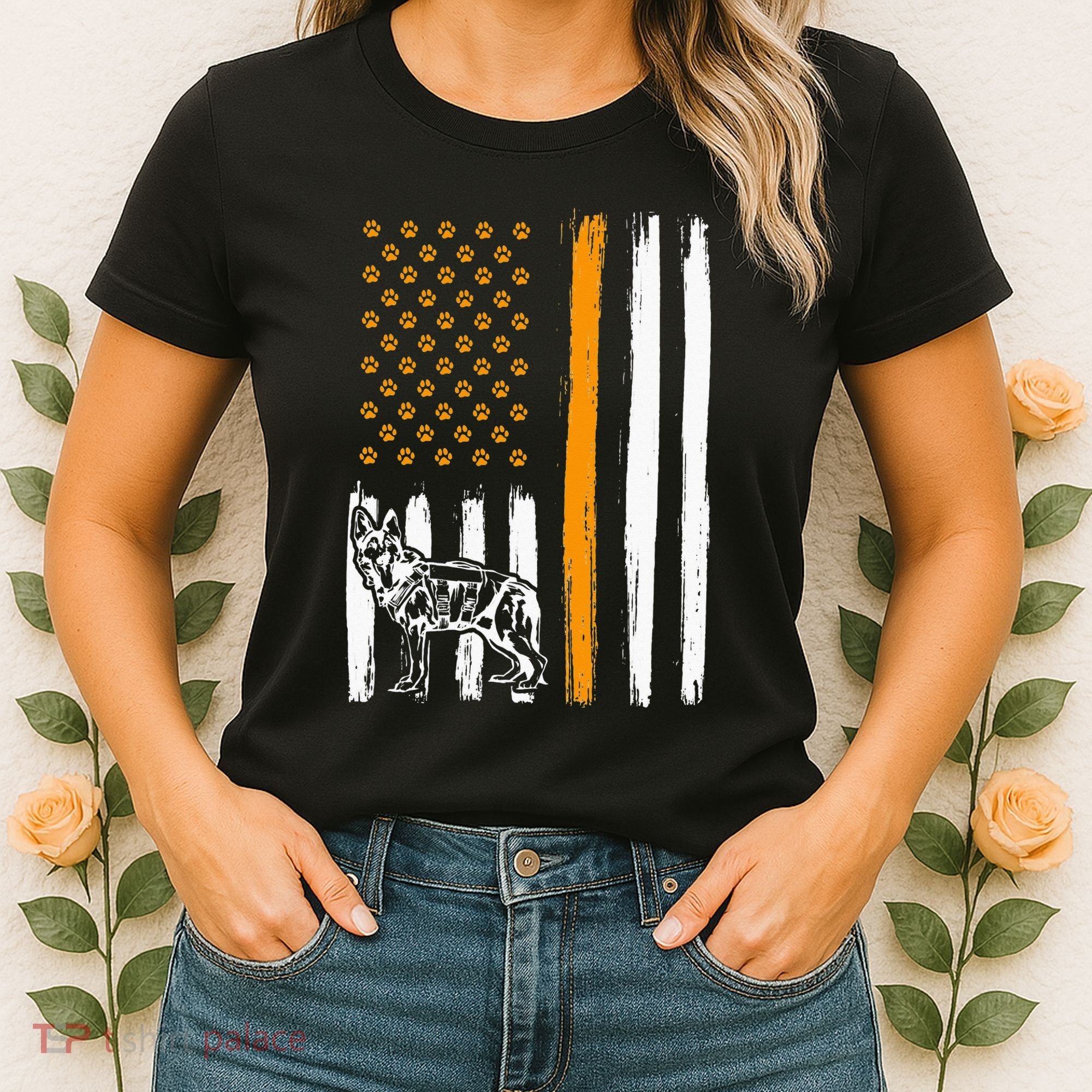 Thin Orange Line Dog Handler SAR K9 Search And Rescue Women's T-Shirt