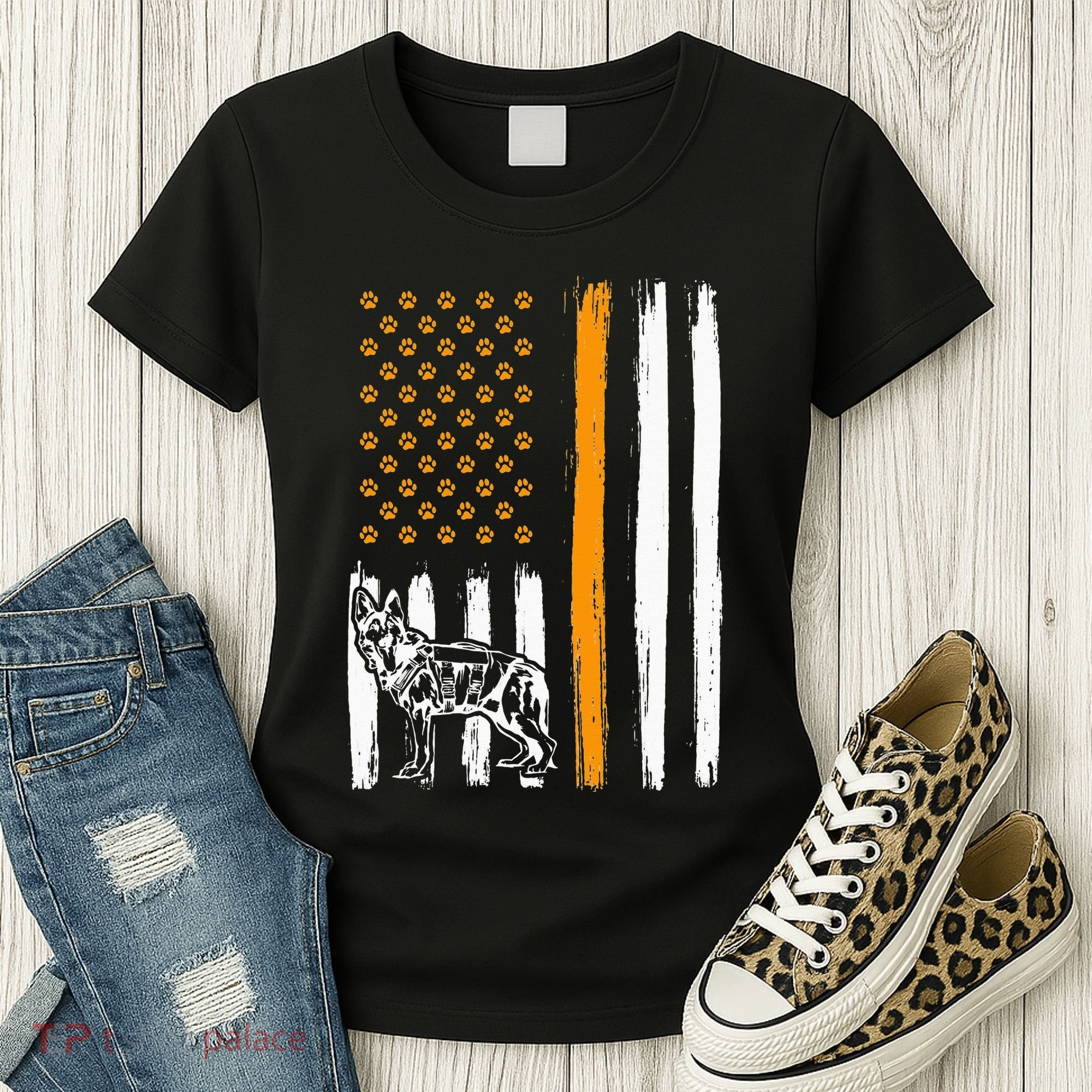 Thin Orange Line Dog Handler SAR K9 Search And Rescue Women's T-Shirt