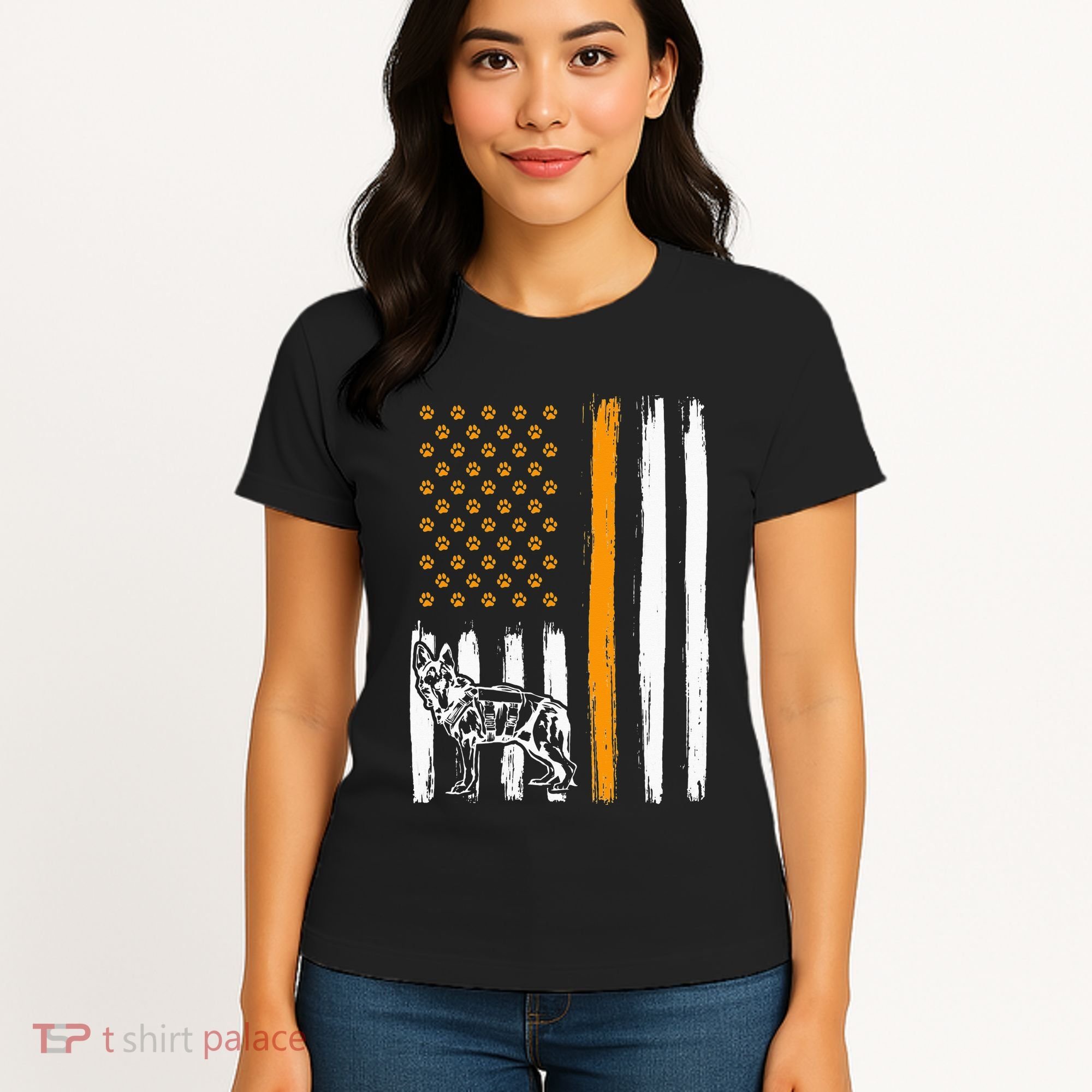 Thin Orange Line Dog Handler SAR K9 Search And Rescue Women's T-Shirt