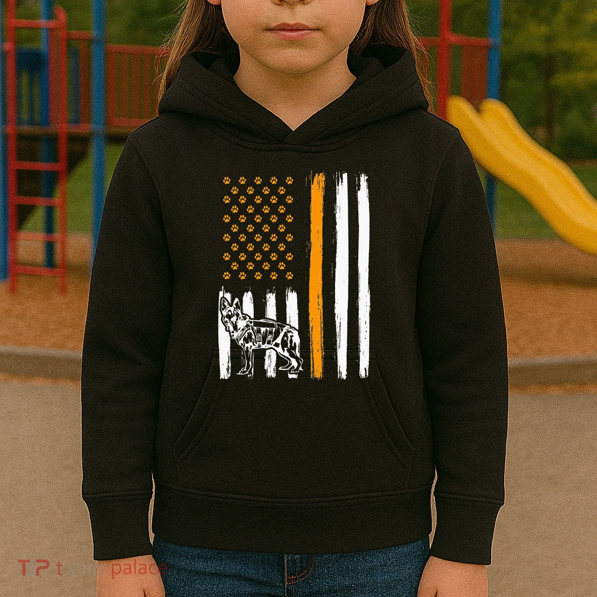 Thin Orange Line Dog Handler SAR K9 Search And Rescue Kids Hoodie