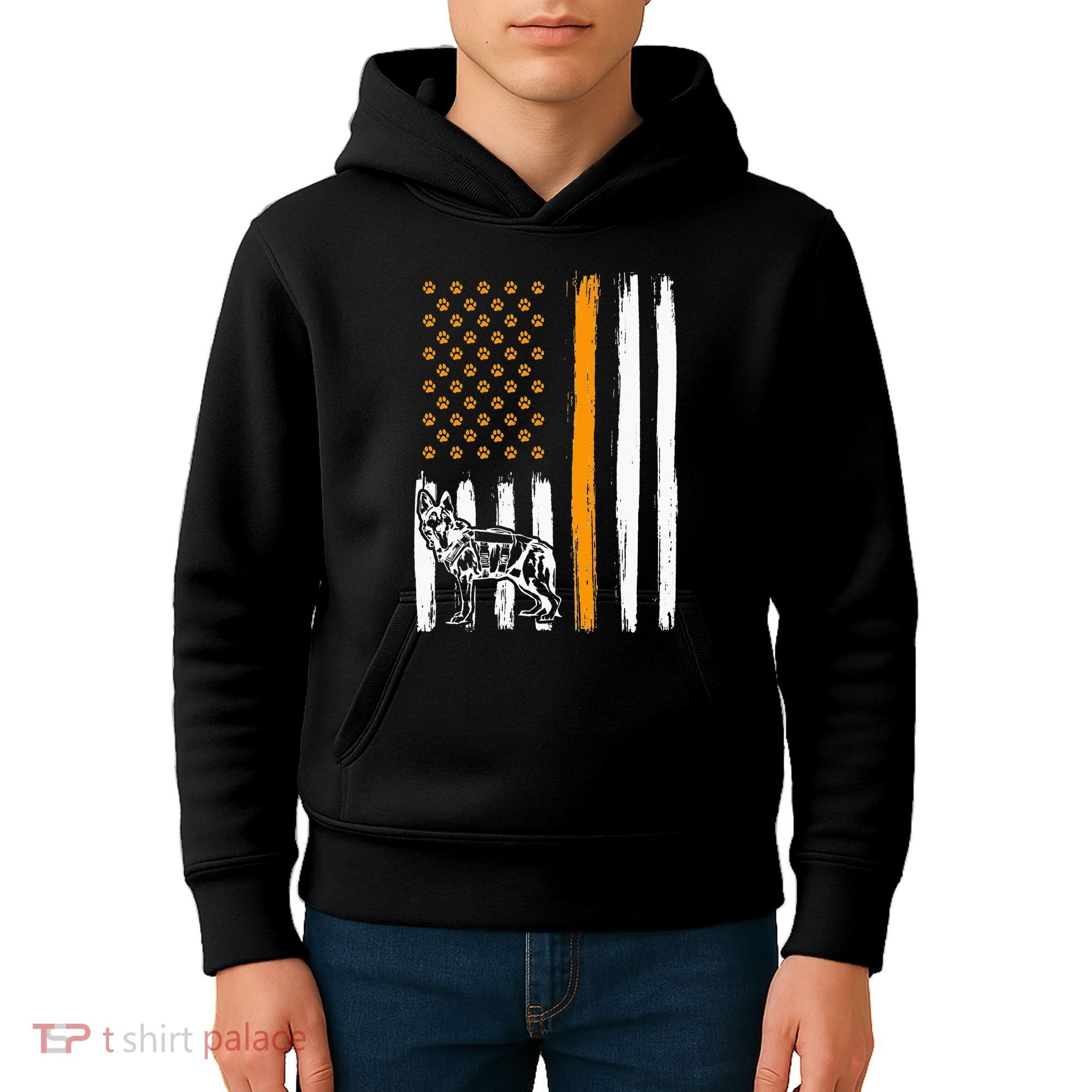 Thin Orange Line Dog Handler SAR K9 Search And Rescue Kids Hoodie