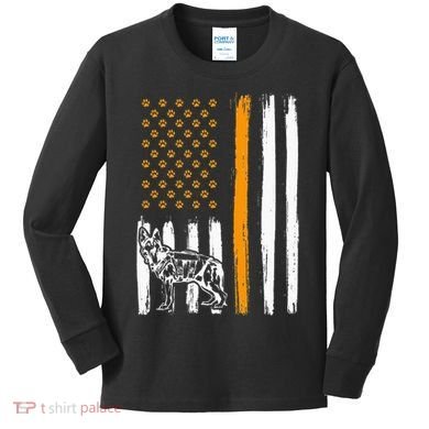 Thin Orange Line Dog Handler SAR K9 Search And Rescue Kids Long Sleeve Shirt