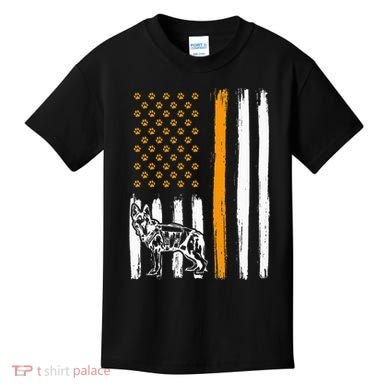 Thin Orange Line Dog Handler SAR K9 Search And Rescue Kids T-Shirt