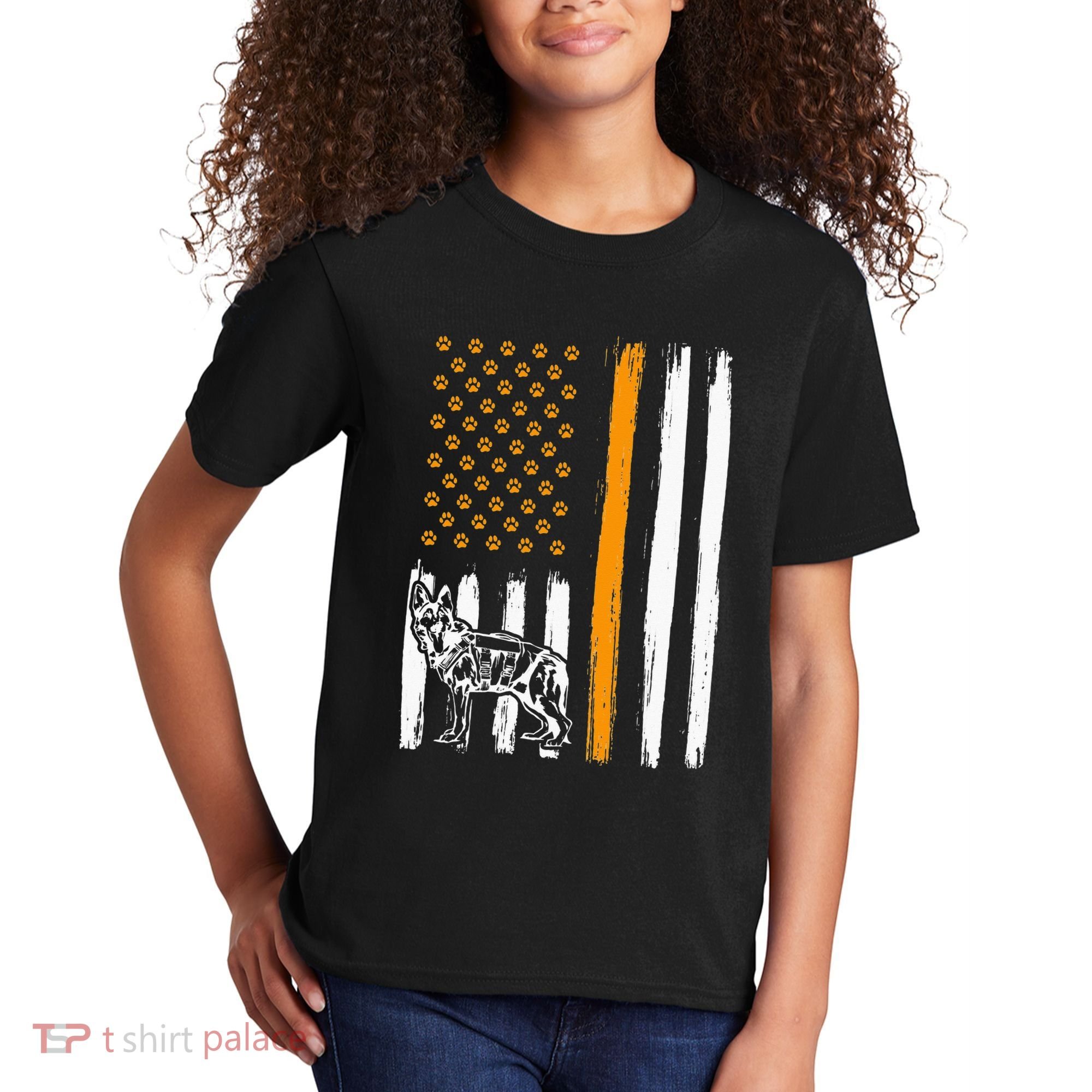 Thin Orange Line Dog Handler SAR K9 Search And Rescue Kids T-Shirt