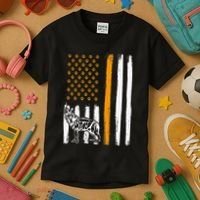 Thin Orange Line Dog Handler SAR K9 Search And Rescue Kids T-Shirt thumb 3
