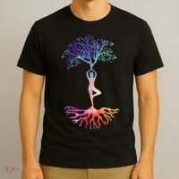 Tree Of Life With Colorful Yoga T-Shirt thumb 3