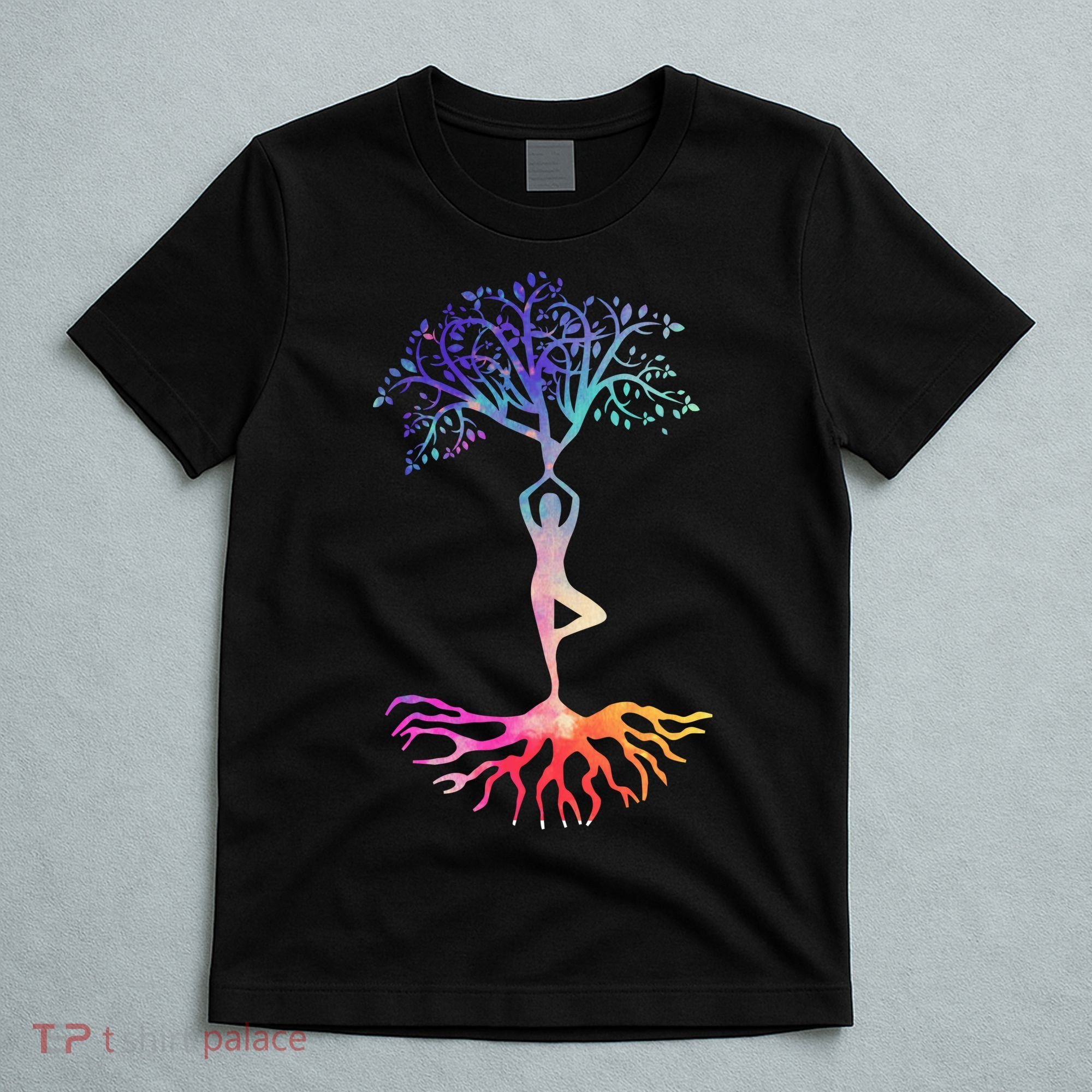 Tree Of Life With Colorful Yoga T-Shirt