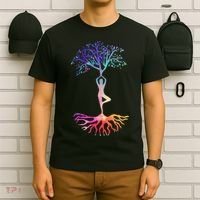 Tree Of Life With Colorful Yoga T-Shirt thumb 6