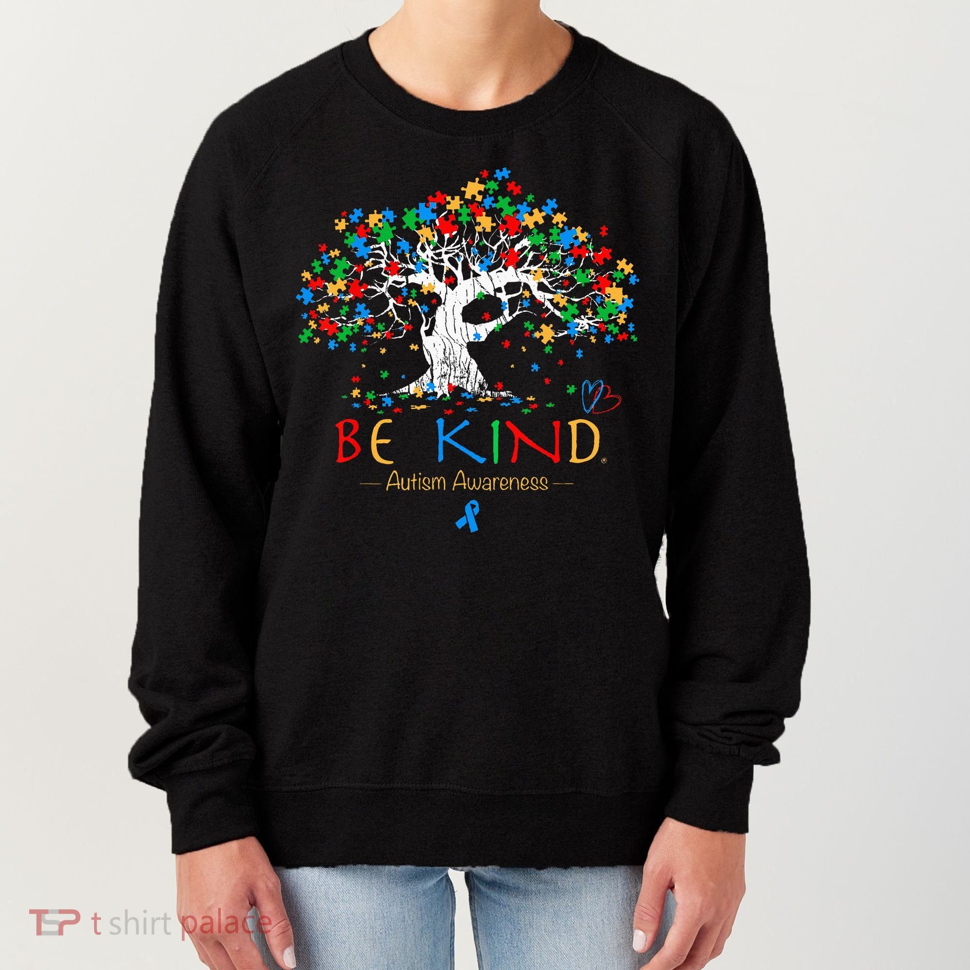 Tree Of Life Autism Awareness Month Puzzle ASD Supporter Women's Sweatshirt