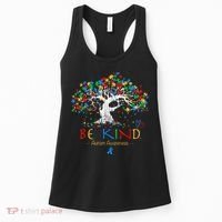 Tree Of Life Autism Awareness Month Puzzle ASD Supporter Women's Tank Top thumb 0