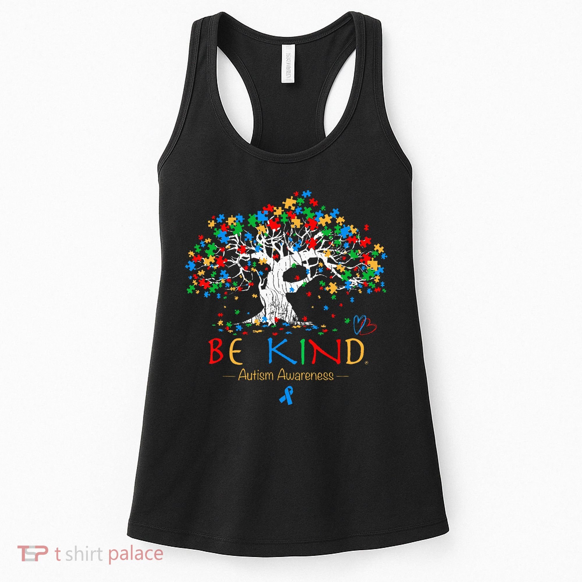 Tree Of Life Autism Awareness Month Puzzle ASD Supporter Women's Tank Top