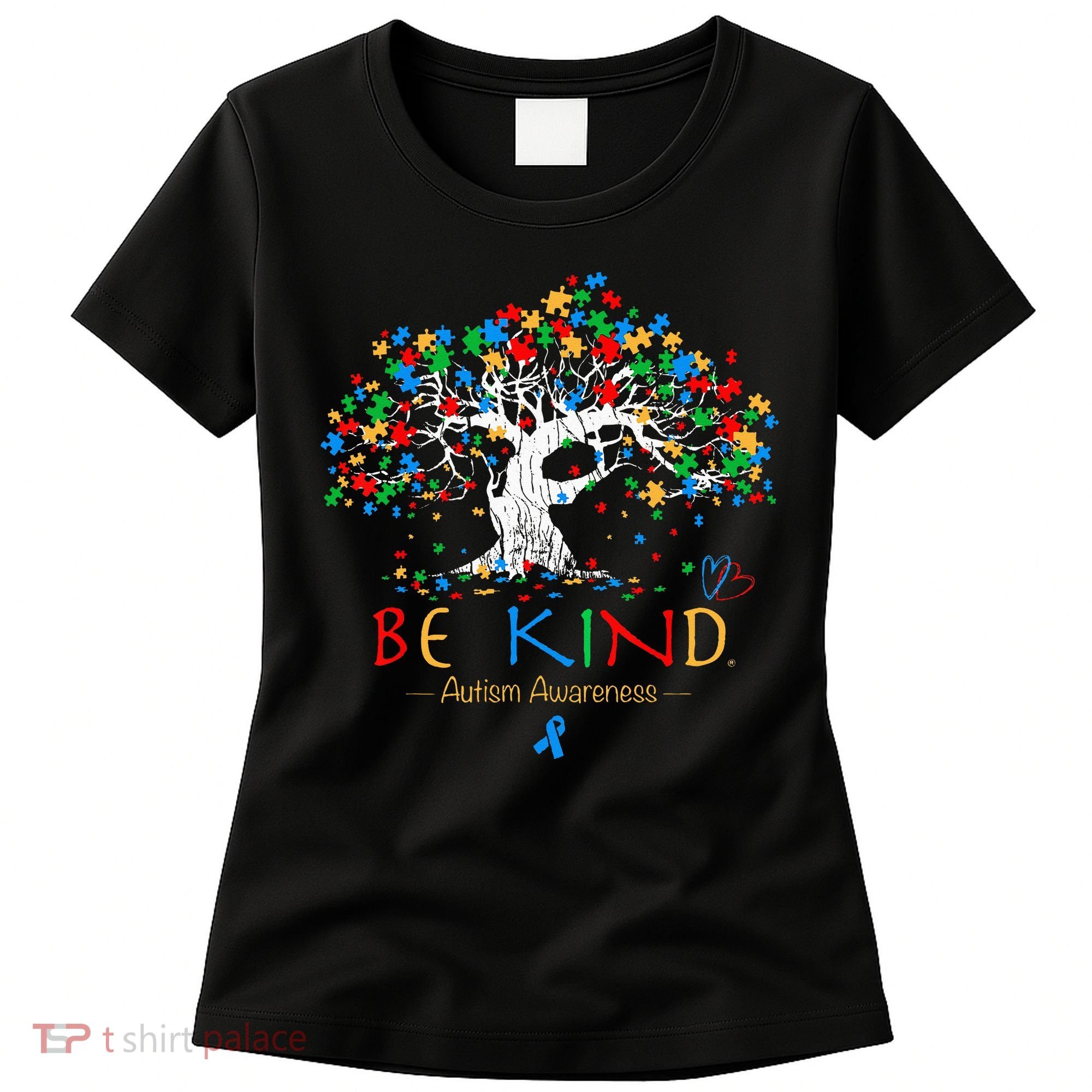 Tree Of Life Autism Awareness Month Puzzle ASD Supporter Women's T-Shirt