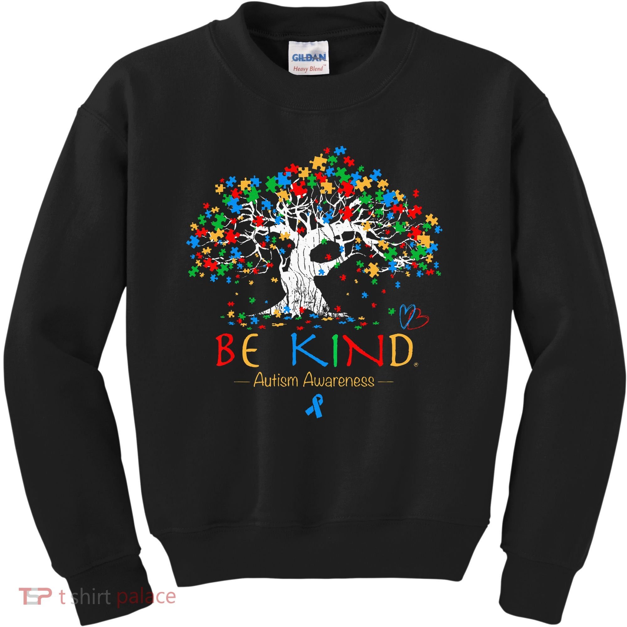 Tree Of Life Autism Awareness Month Puzzle ASD Supporter Kids Sweatshirt