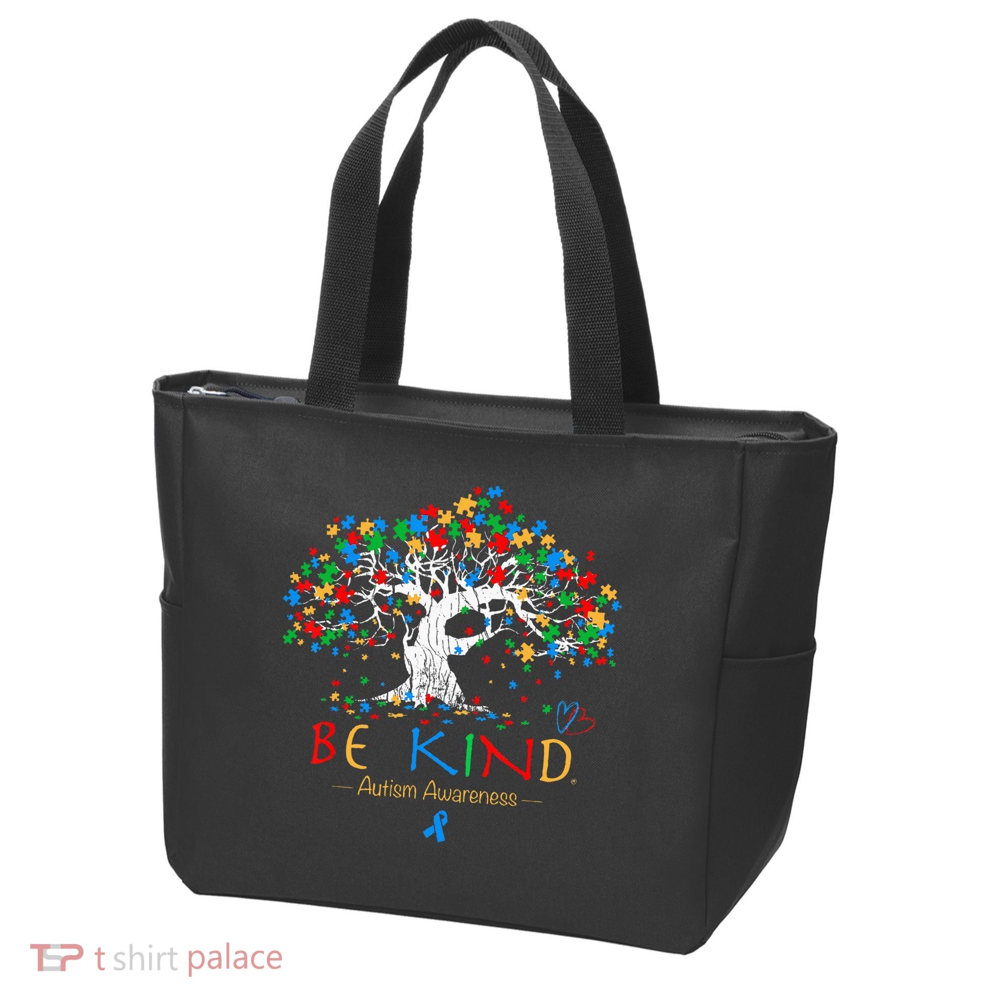 Tree Of Life Autism Awareness Month Puzzle ASD Supporter Tote Bag