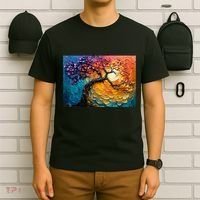 Tree Of Life Oil Painting T-Shirt thumb 6