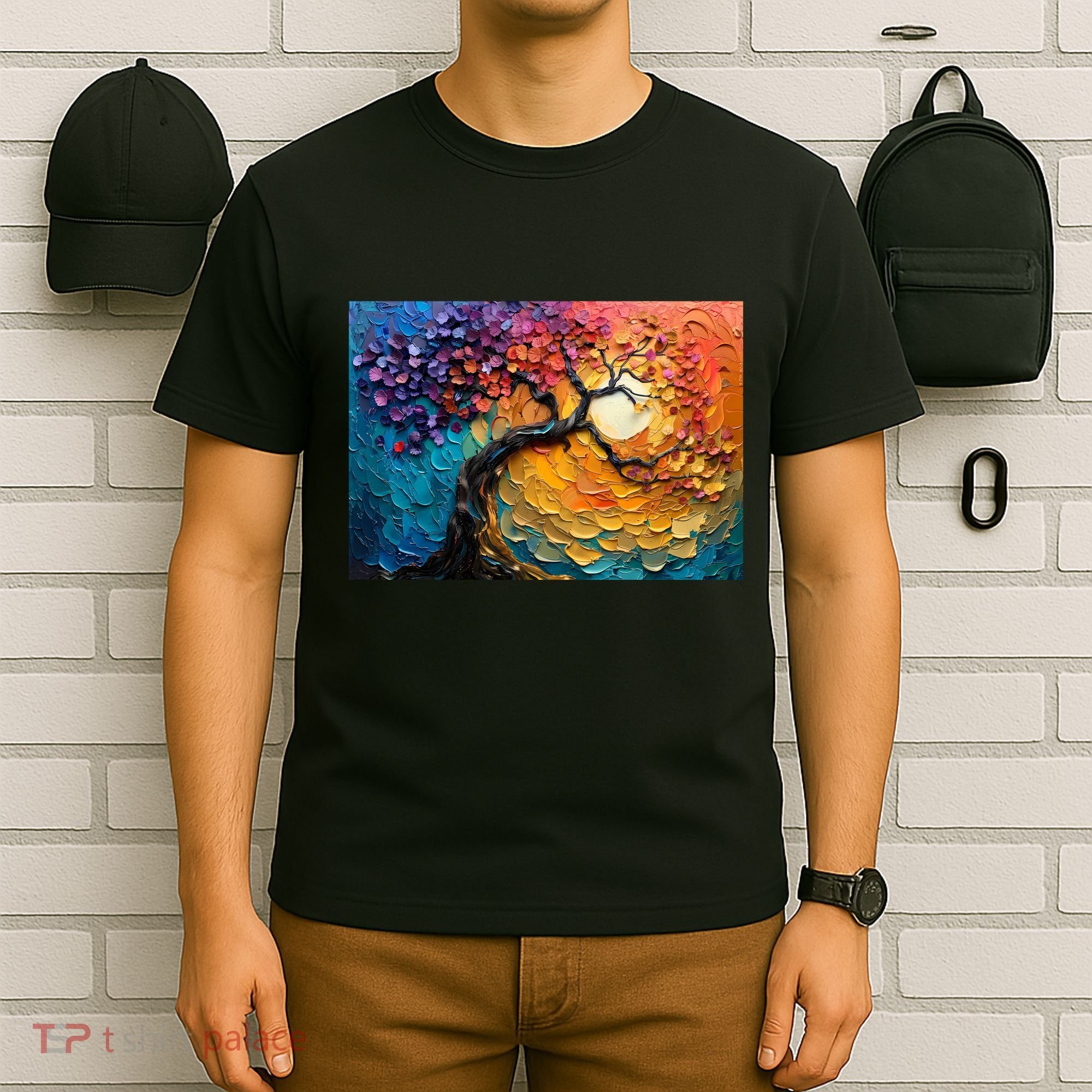 Tree Of Life Oil Painting T-Shirt