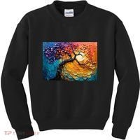 Tree Of Life Oil Painting Kids Sweatshirt thumb 0
