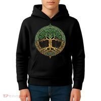 Tree Of Life Yggdrasil Kids Hoodie thumb 4