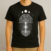 Tree Of Life Moons Phases Cool Meditation Yoga Lover Gift T-Shirt thumb 3