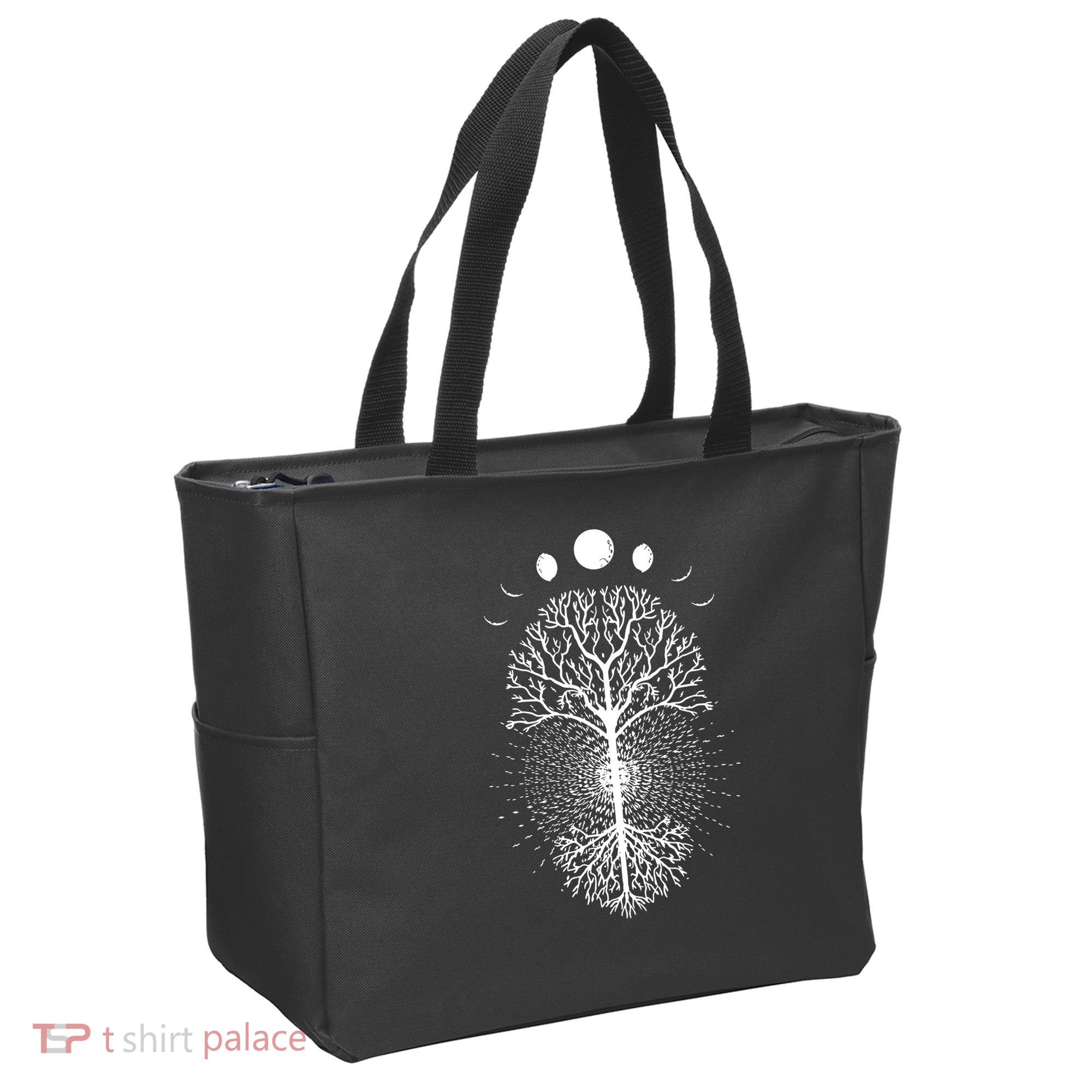 Tree Of Life Moons Phases Cool Meditation Yoga Lover Gift Tote Bag