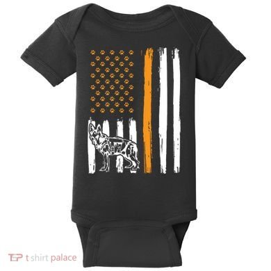 Thin Orange Line Dog Handler SAR K9 Search And Rescue Baby Bodysuit
