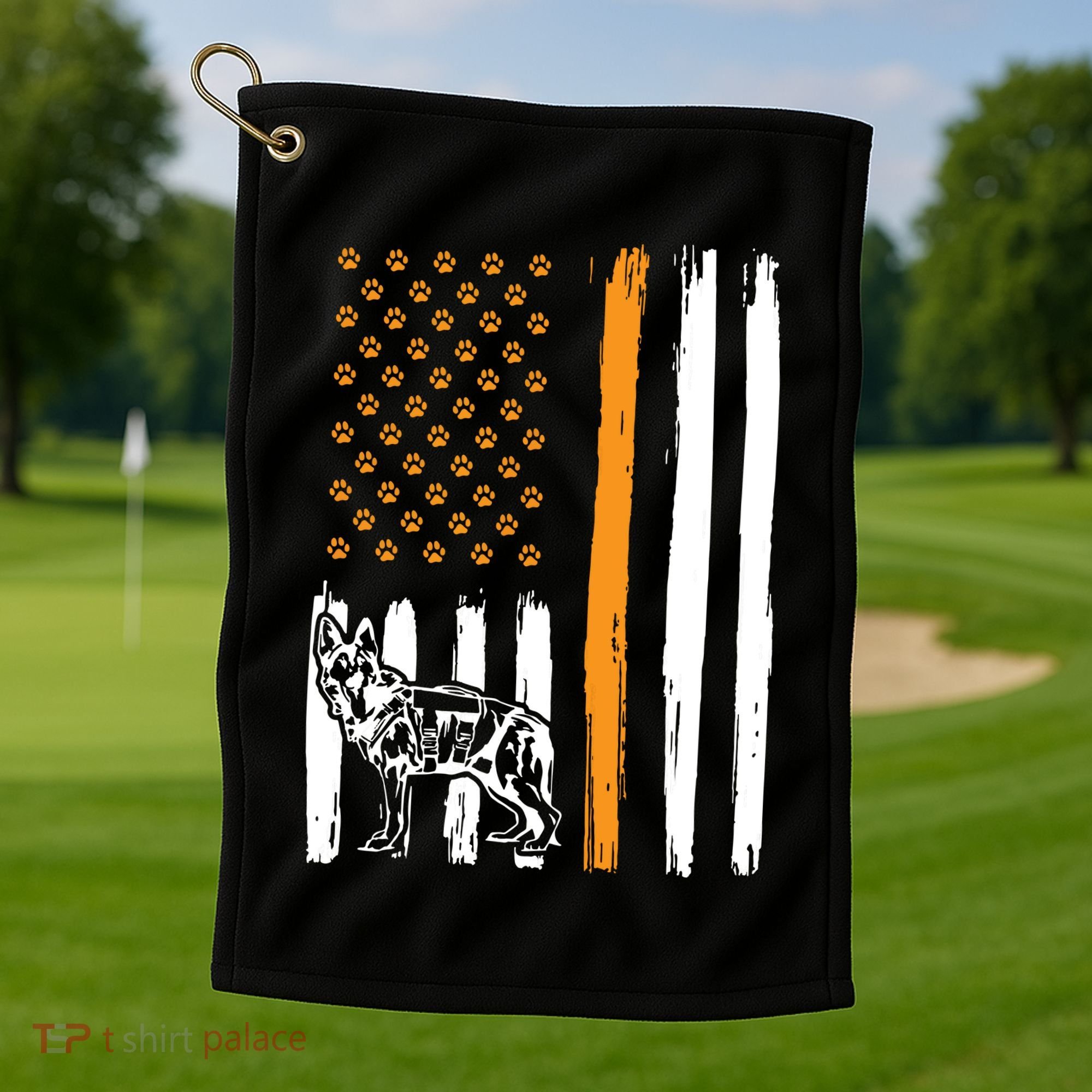Thin Orange Line Dog Handler SAR K9 Search And Rescue Golf Towel