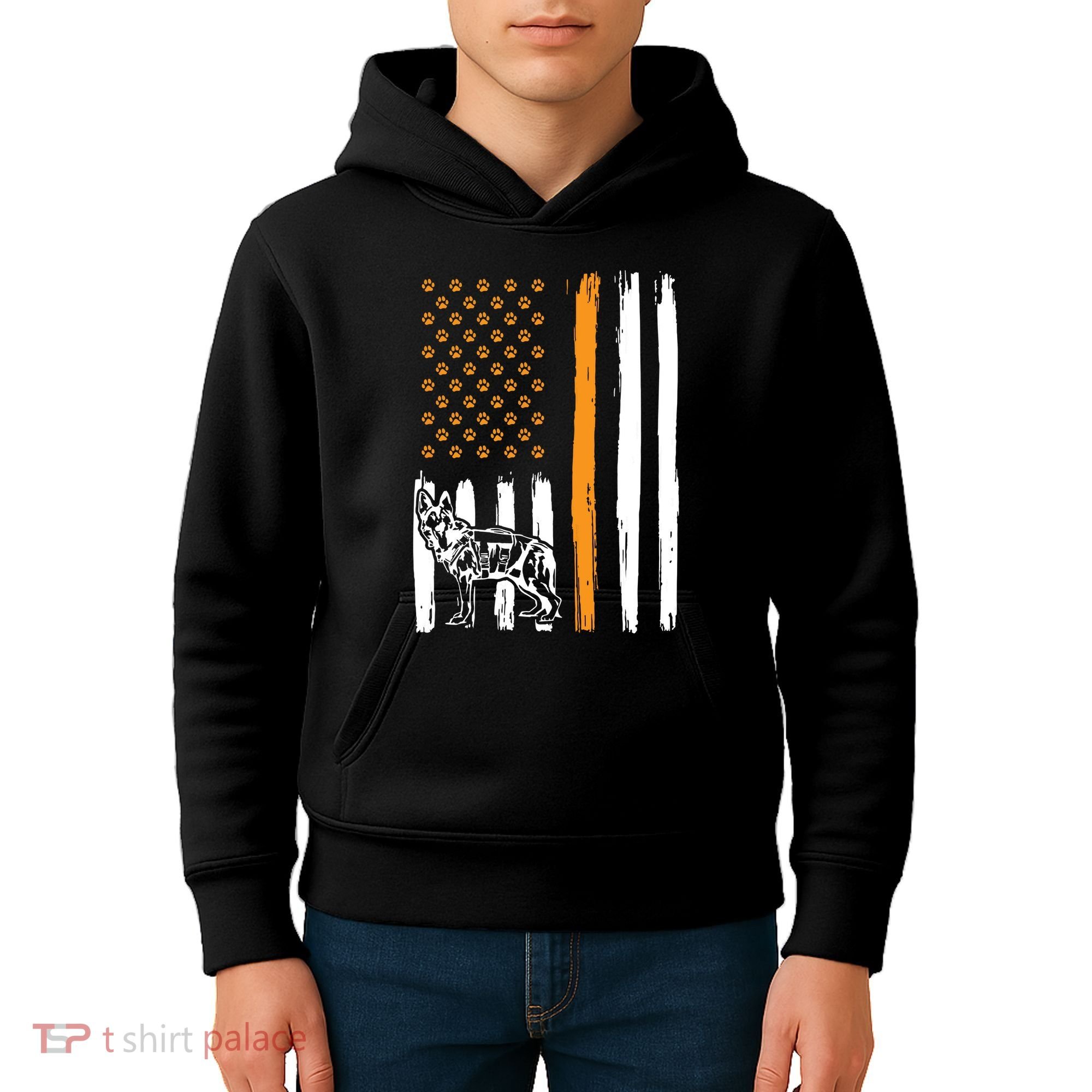 Thin Orange Line Dog Handler SAR K9 Search And Rescue Kids Hoodie