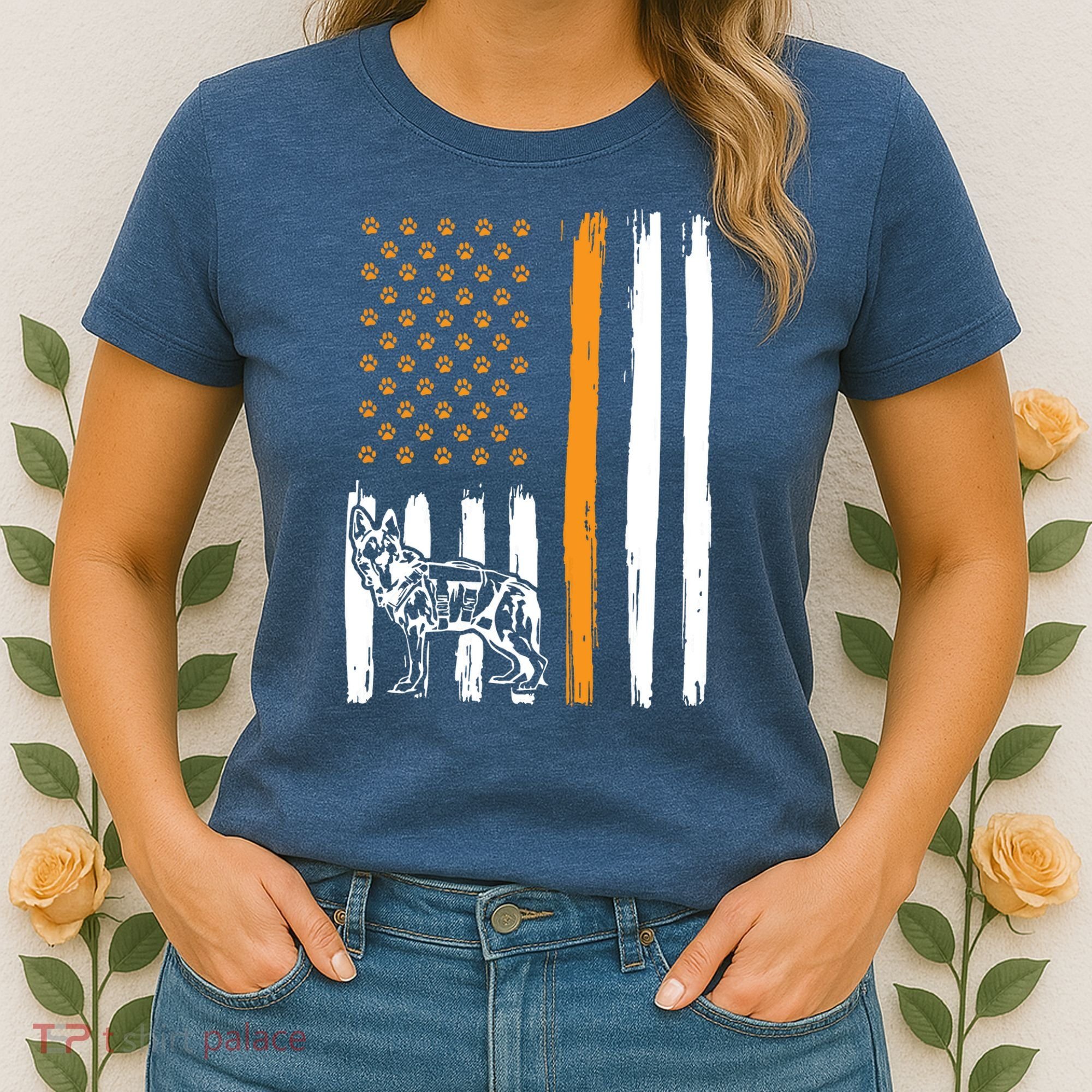 Thin Orange Line Dog Handler SAR K9 Search And Rescue Women's T-Shirt
