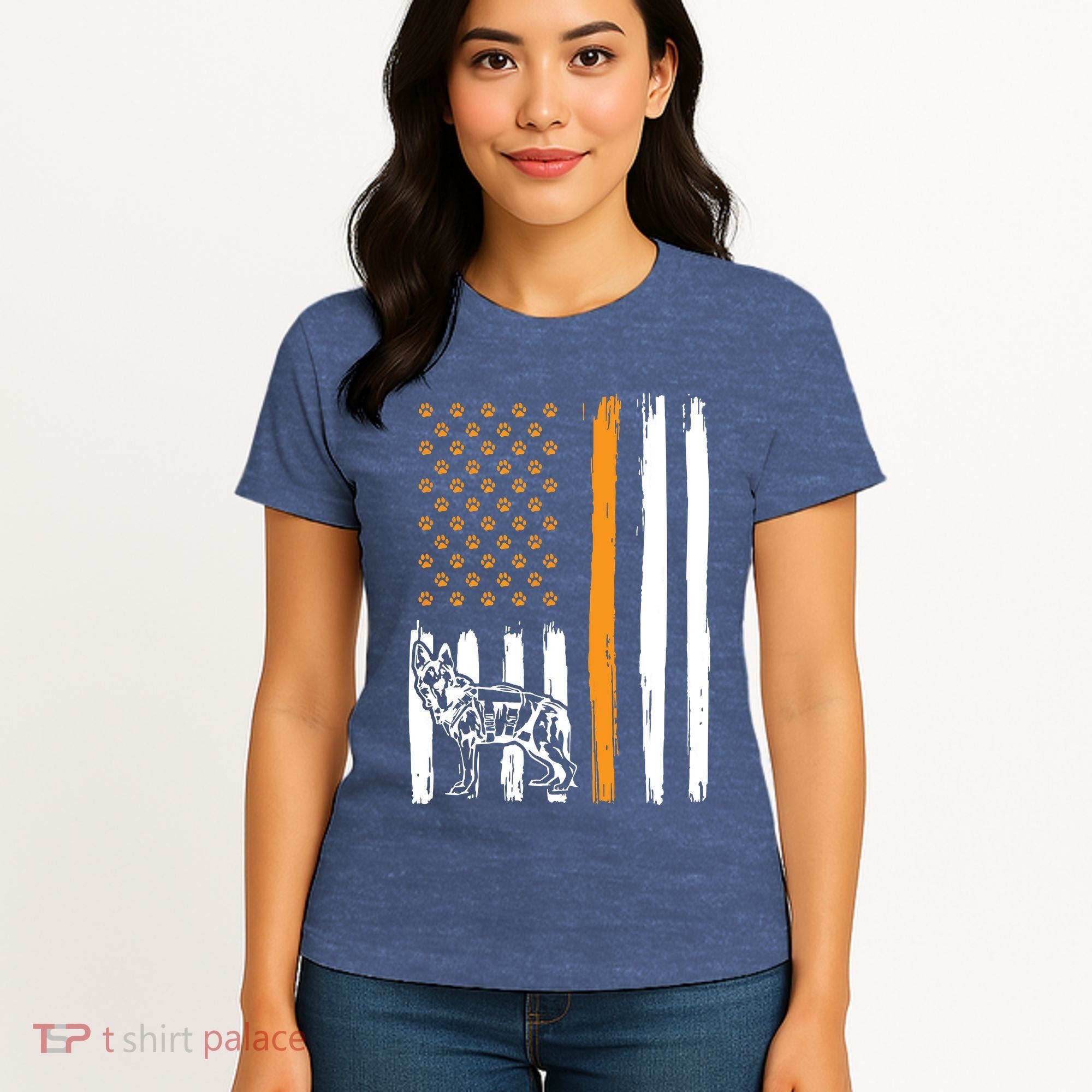 Thin Orange Line Dog Handler SAR K9 Search And Rescue Women's T-Shirt