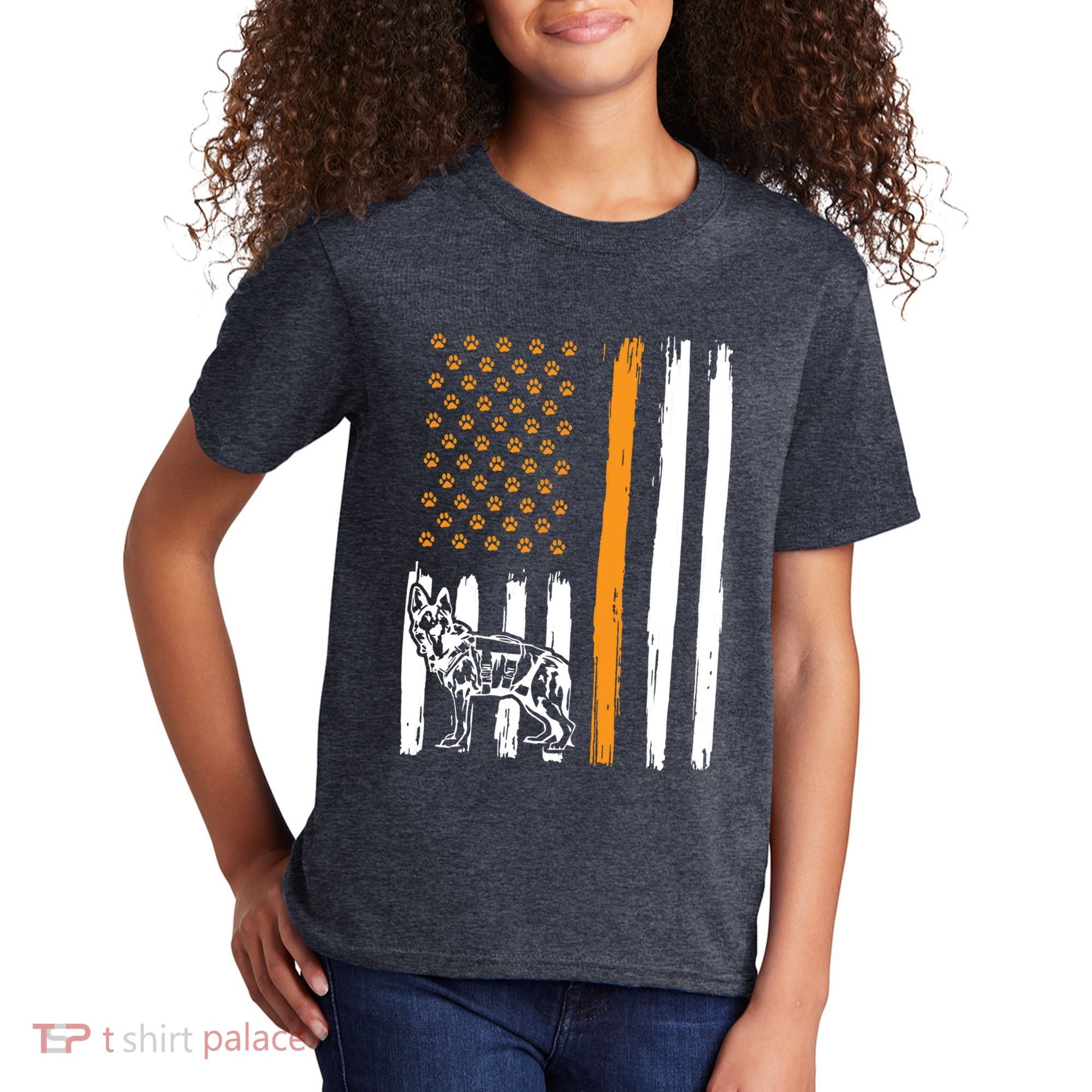Thin Orange Line Dog Handler SAR K9 Search And Rescue Kids T-Shirt