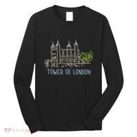 Tower Of London Unique Hand Drawn Art Long Sleeve Shirt thumb 0