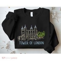 Tower Of London Unique Hand Drawn Art Sweatshirt thumb 2