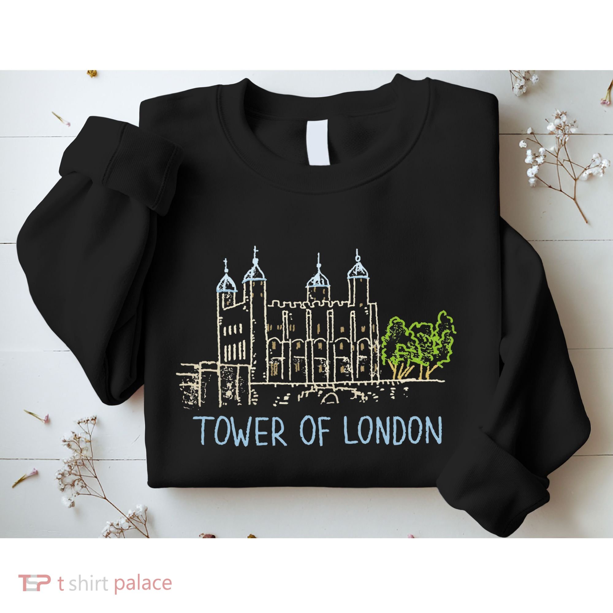 Tower Of London Unique Hand Drawn Art Sweatshirt