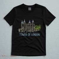 Tower Of London Unique Hand Drawn Art T-Shirt thumb 5