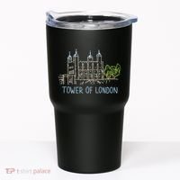 Tower Of London Unique Hand Drawn Art Tumbler thumb 0