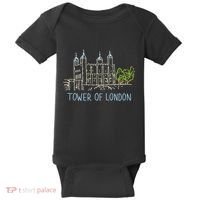 Tower Of London Unique Hand Drawn Art Baby Bodysuit thumb 0