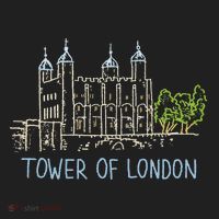 Tower Of London Unique Hand Drawn Art Hat thumb 2