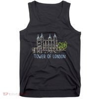 Tower Of London Unique Hand Drawn Art Tank Top thumb 0
