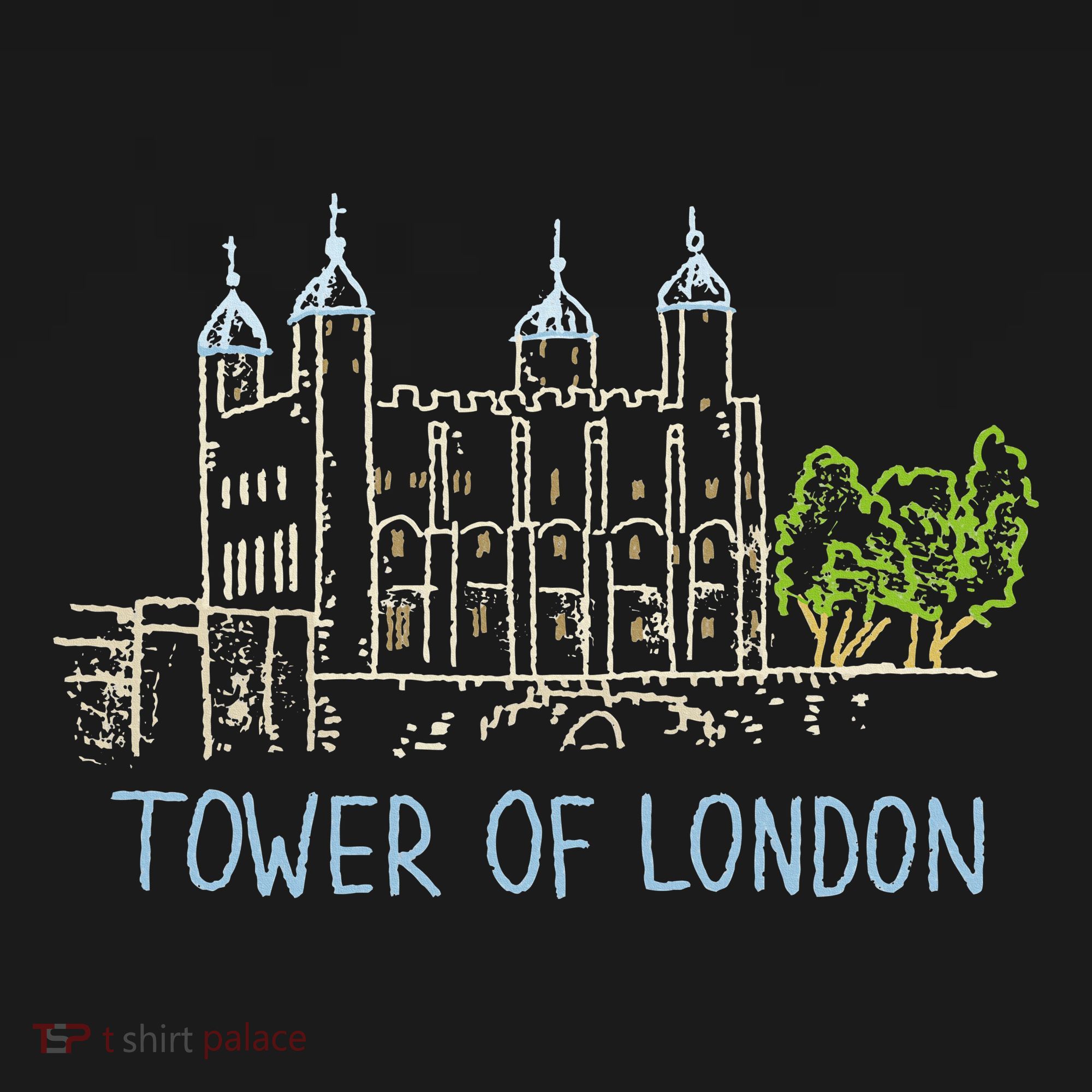 Tower Of London Unique Hand Drawn Art Toddler T-Shirt
