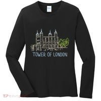 Tower Of London Unique Hand Drawn Art Women's Long Sleeve Shirt thumb 0