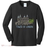 Tower Of London Unique Hand Drawn Art Kids Long Sleeve Shirt thumb 0