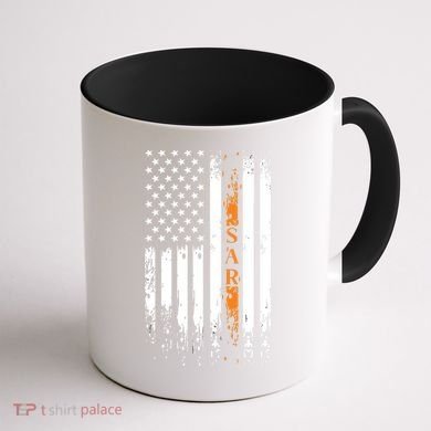 Thin Orange Line Search And Rescue Team SAR Coffee Mug back