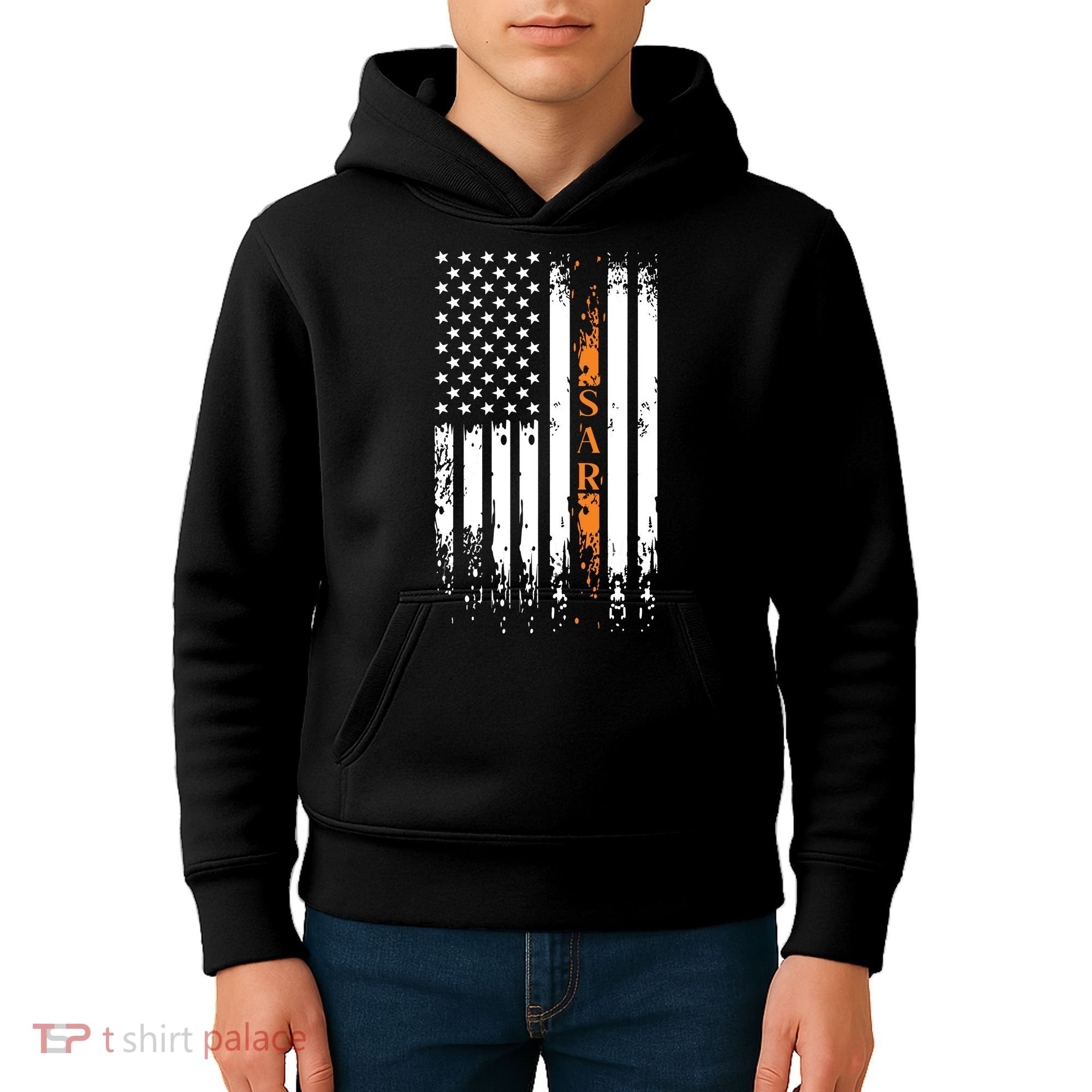 Thin Orange Line Search And Rescue Team SAR Kids Hoodie