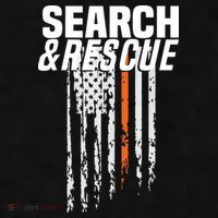Thin Orange Line Search Rescue SAR Emergency Team Ladies PosiCharge Tri-Blend Wicking Tank thumb 2