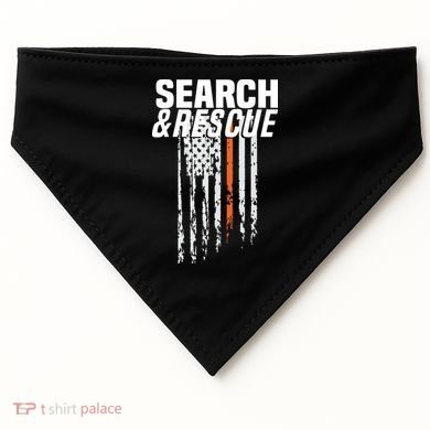 Thin Orange Line Search Rescue SAR Emergency Team USA-Made Doggie Bandana