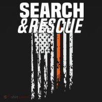 Thin Orange Line Search Rescue SAR Emergency Team USA-Made Doggie Bandana thumb 2