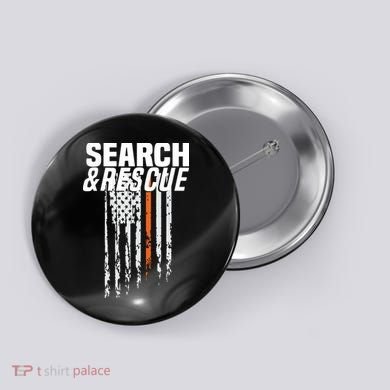 Thin Orange Line Search Rescue SAR Emergency Team Button