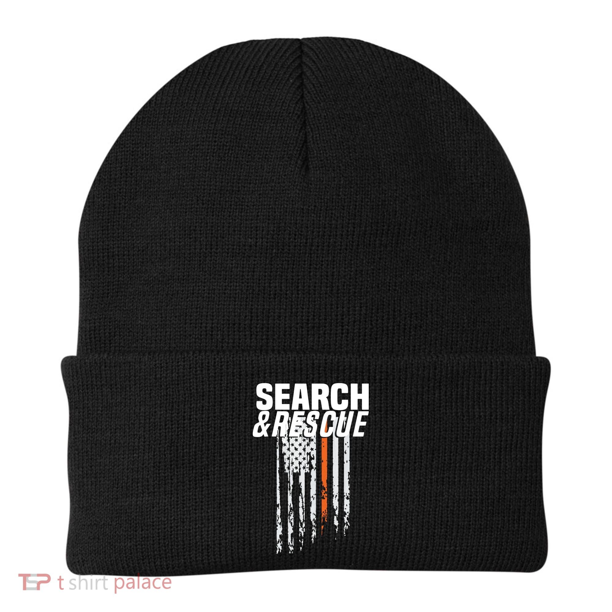 Thin Orange Line Search Rescue SAR Emergency Team Beanie